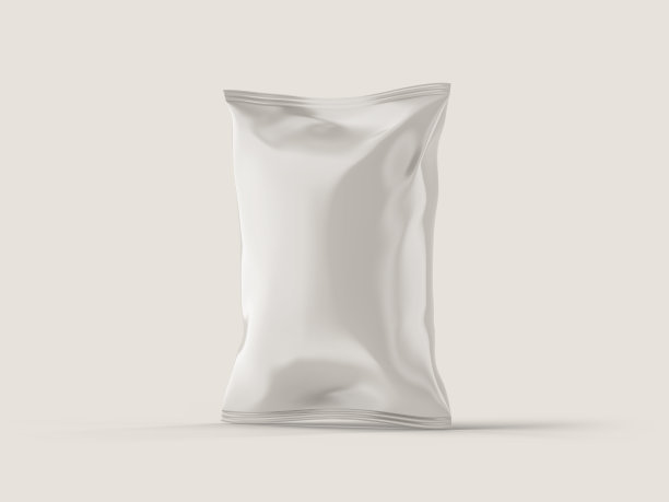 零食或薯片包装袋小袋模型3D渲染孤立的背景图片下载