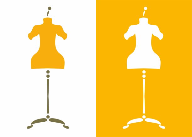 标志图标女性模特复古风格图片下载