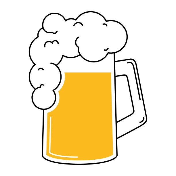 彩色素描的啤酒桶矢量图片下载