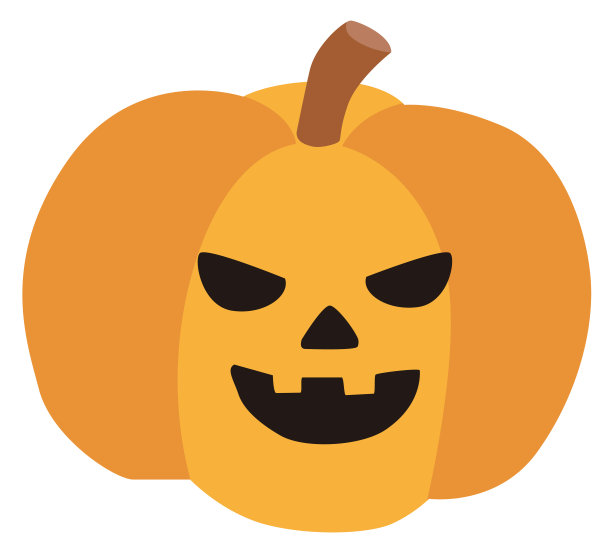 简单的南瓜灯矢量插图图片下载