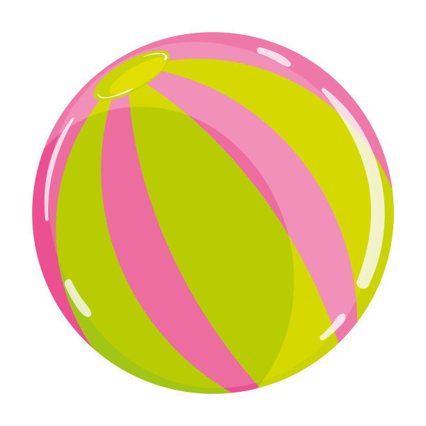 彩色沙滩球夏季图标矢量图片下载