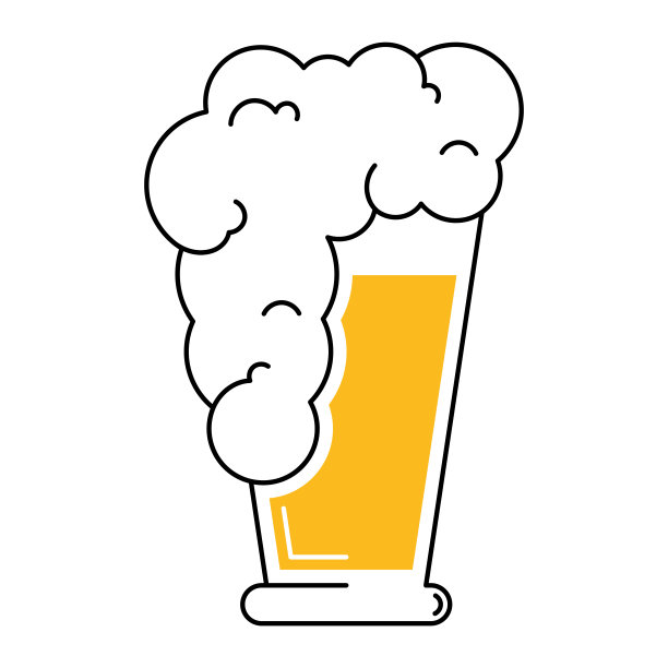 彩色素描的啤酒桶矢量图片下载