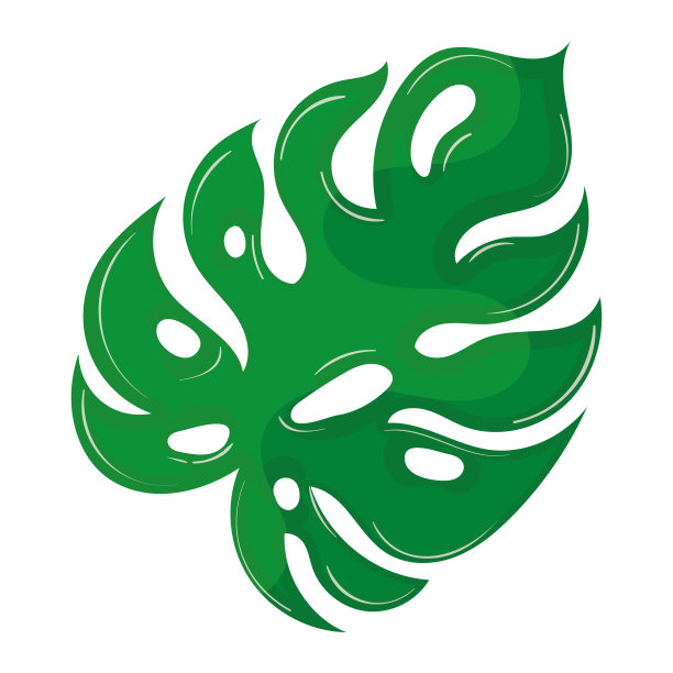 一个叶子矢量的彩色草图图片下载