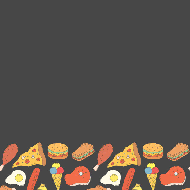 快餐框架。涂鸦快餐背景图片下载