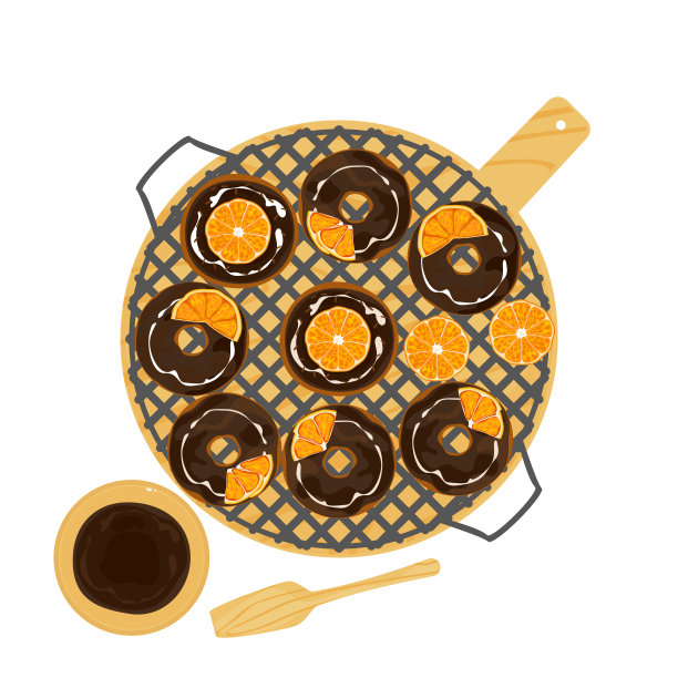 一组食物矢量图标插图面包店烘焙，面包，烹饪，甜甜圈，甜点，新鲜和美味的插图。用于包装、标签或标志。标牌、传单或菜单上的食物艺术。图片下载