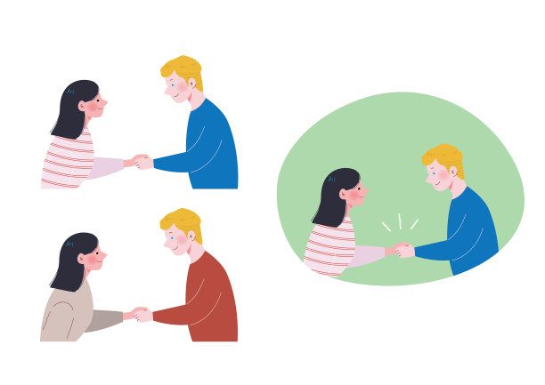 留学生握手图片下载