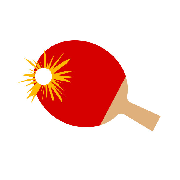 乒乓球粉碎图标。向量。图片下载