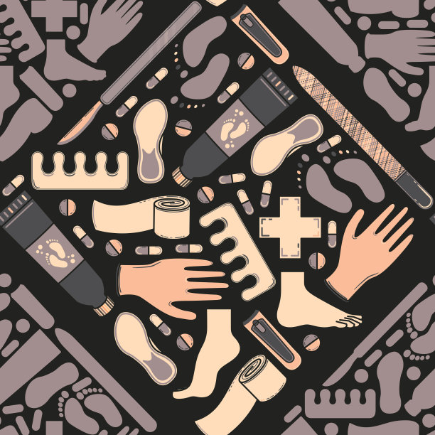 鞋底搜索无穷足重复图案设计图片下载