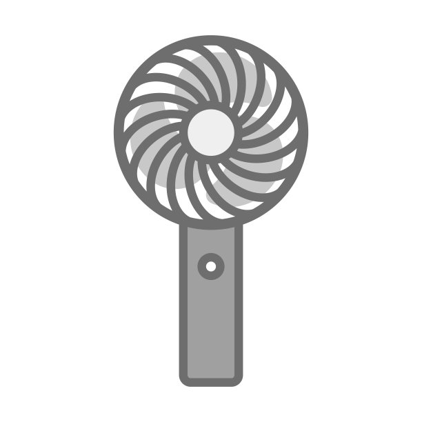 便携风扇图标。手持迷你风扇图标。向量。图片下载