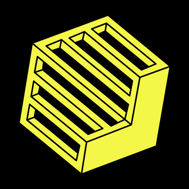 视错觉对象。不可能的六边形。行设计。不可能的形状。光的艺术。埃舍尔悖论。几何学。图片下载