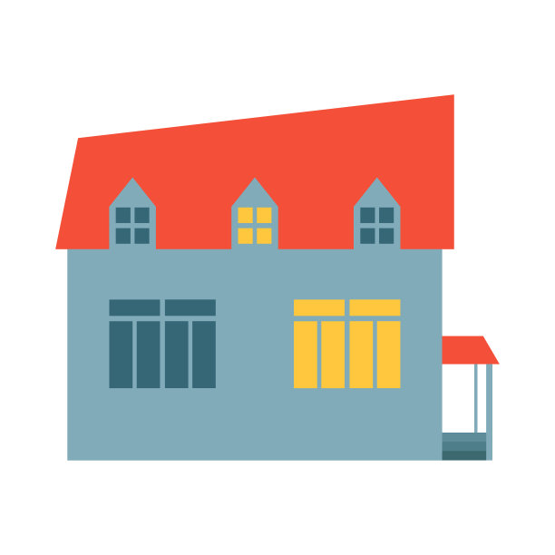 住宅和城市房屋平面卡通插图。城市建筑，商店复古和现代建筑。外图片下载