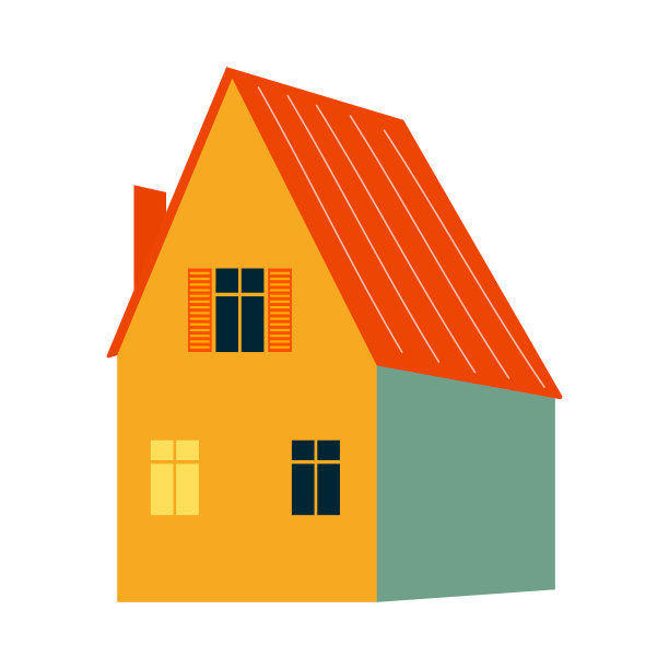 住宅和城市房屋平面卡通插图。城市建筑，商店复古和现代建筑。外图片下载