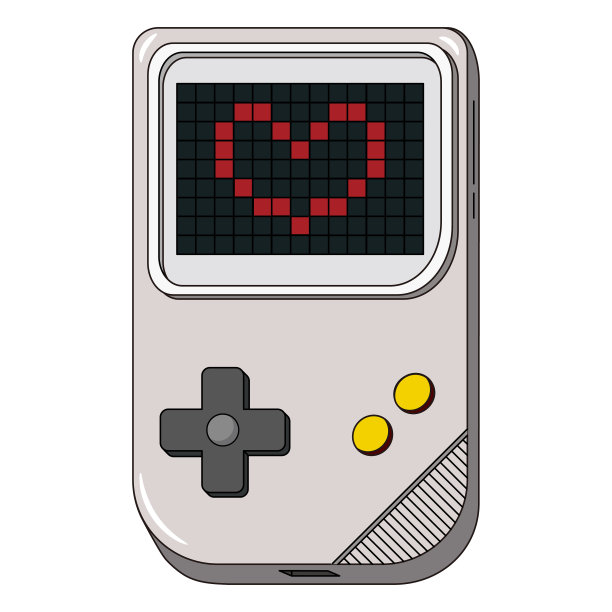 复古的灰色游戏控制台插图图片下载