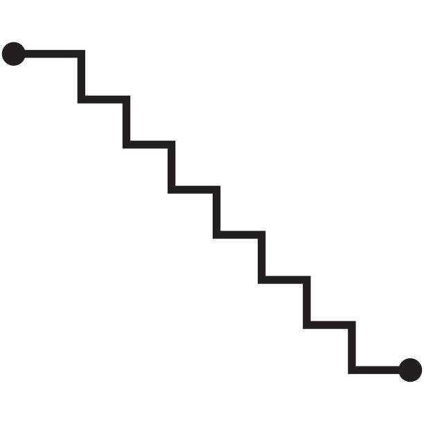 楼梯矢量图标隔离在白色背景。迈向事业成功的一步。图片下载