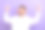 照片积极的人穿着白色连帽衫指导举起手臂听能量音乐的耳机孤立的紫色背景图片下载