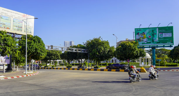 柬埔寨首都金边的街道。图片下载