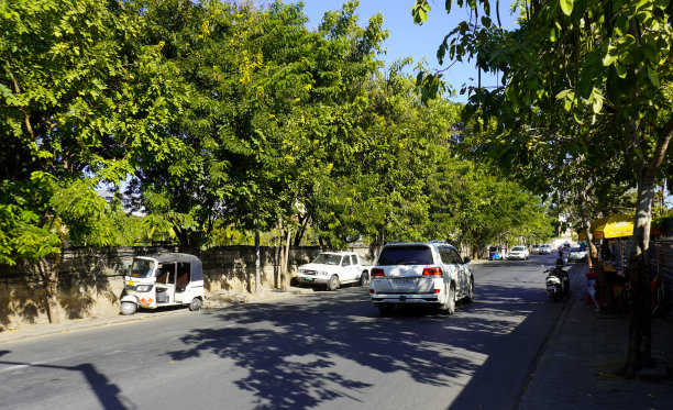 柬埔寨首都金边的街道。图片下载