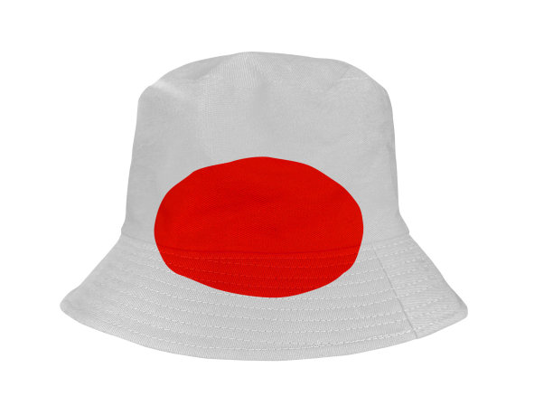 红桶帽白色孤立在白色的背景图片下载