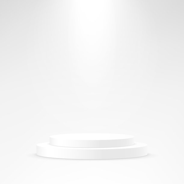 灰色演播室背景。灰色和白色的背景矢量3d与讲台。图片下载