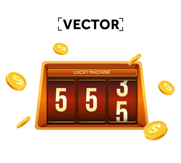 3d幸运老虎机与金币，孤立的白色背景。3d幸运游戏横幅。三维矢量图图片下载