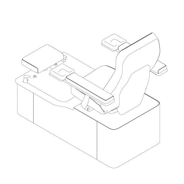 为客户洗脚的水疗椅轮廓。按摩椅轮廓孤立白色背景。矢量插图。后视图。图片下载