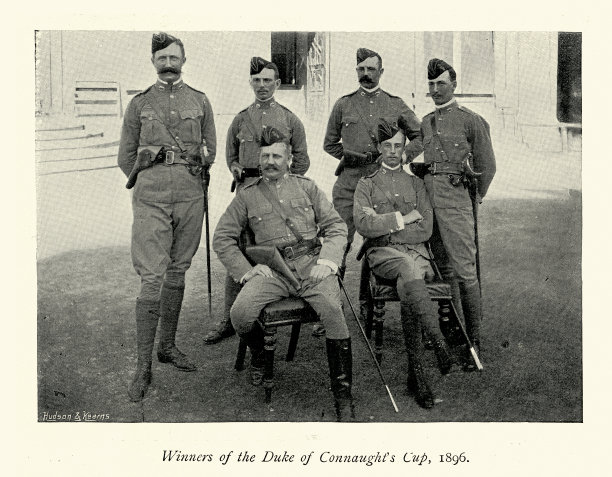 英国陆军士兵，射击，火枪比赛，康诺特公爵杯，维多利亚军事历史，19世纪90年代，复古照片，19世纪图片下载