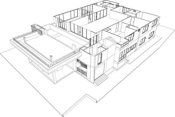 住宅项目的三维插图图片下载