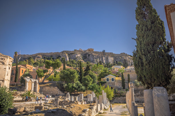 希腊雅典市中心的古罗马集市图片下载