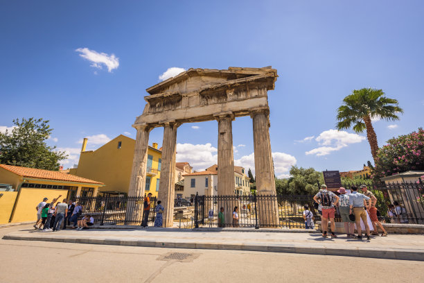 希腊雅典市中心的古罗马集市图片下载