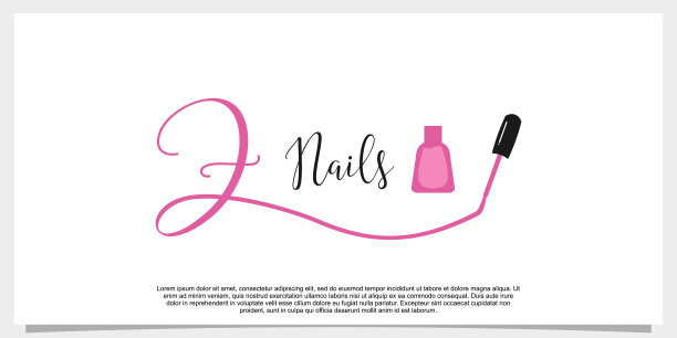 字母z与图标指甲油标志设计模板图片下载