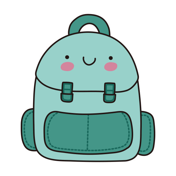 可爱的薄荷色书包图片下载