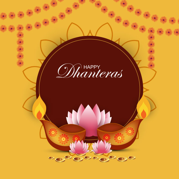 美丽快乐的印度节日问候背景图片下载