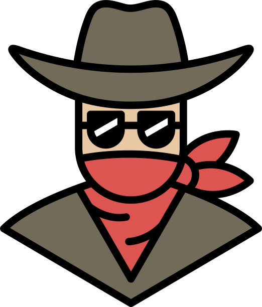 一个戴着墨镜，头上戴着大手帕的牛仔图片下载