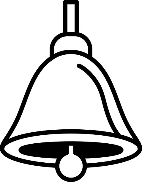 一个钟挂在一根杆子上图片下载