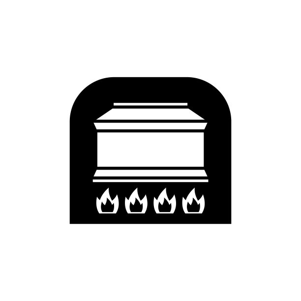 火葬场的迹象。焚烧棺材是埋葬的象征。图片下载