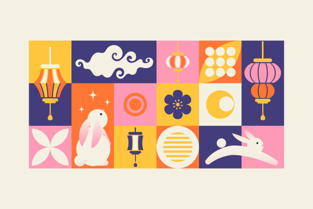 中秋扁平式海报图片下载