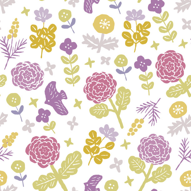 花卉无缝花纹图片下载