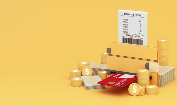 用信用卡在手机上结账。用手机支付账单。网上购物支出。通过智能手机网上购物。账单付款收据。移动支付、购物、银行的3d渲染。图片下载