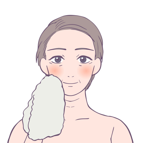 中位女性上半身肤色好，美插画图片下载