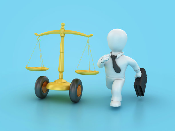 配有卡通商务人士的轮子上的法定重量秤图片下载