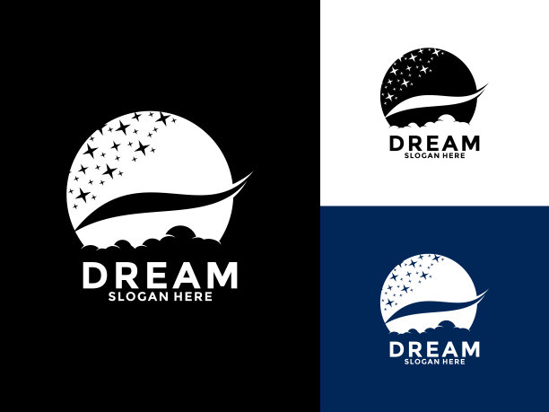 梦想矢量标志，达到梦想标志图标矢量，孩子梦想标志模板图片下载