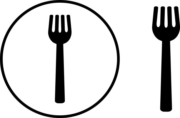 叉子图标的图示。一个矢量叉图标，用于菜单、信息图表、网页和设计。股票插图图片下载