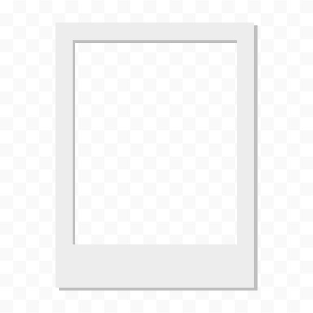 现实的照片卡框模型。透明背景上的空白白色相框图片下载