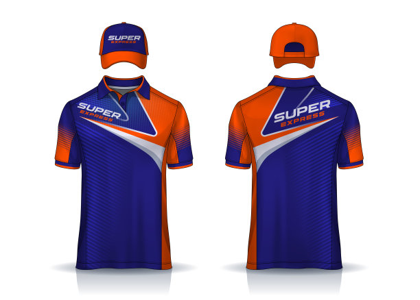 企业工作衬衫，t恤polo和帽子模板设计。公司制服。图片下载