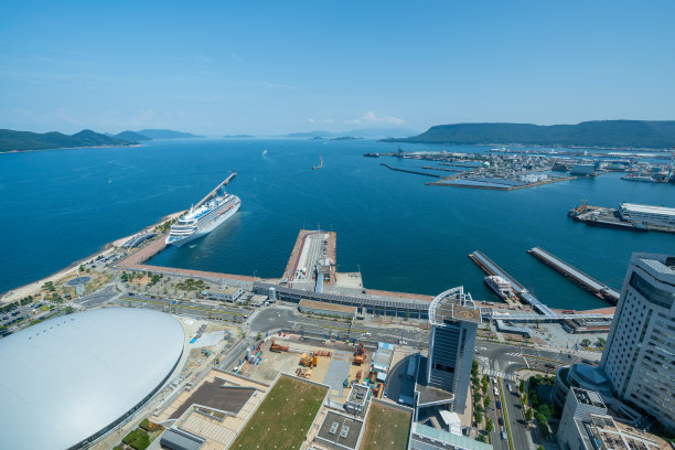 高松港港区。日本香川县高松市。图片下载