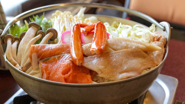 日式海鲜火锅乌冬面图片下载
