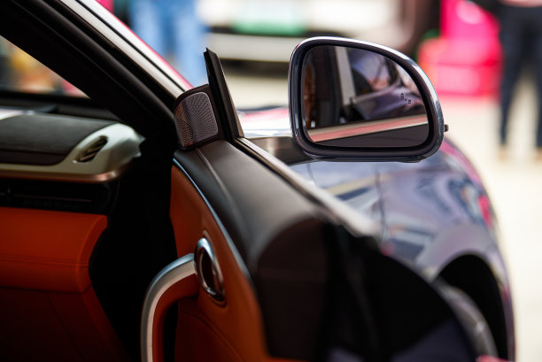 新能源电动汽车车门细节特写图片下载