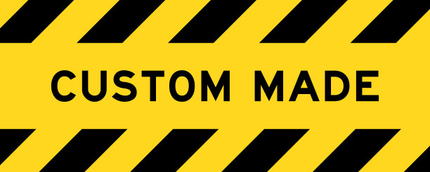 黄色和黑色的线条条纹标签横幅与文字定制图片下载