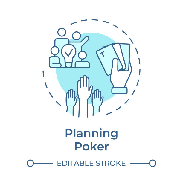 规划扑克概念图标图片下载