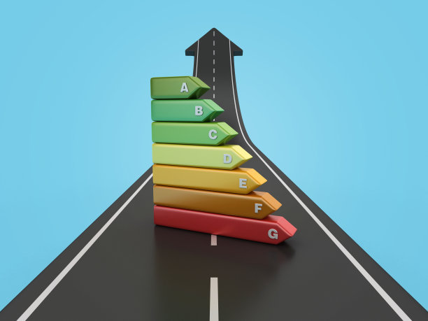 带箭头路的能源效益图图片下载